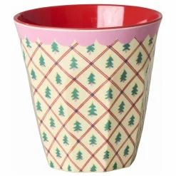 Clearance Rice Verre en mélamine Sapins | Crème