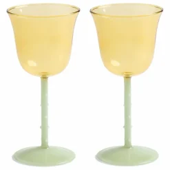 &Klevering Verres à vin Dot - Set de 2 | Jaune Discount