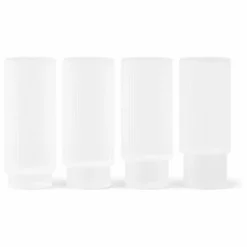 Best Ferm Living Verres longs Ripple - Set de 4 | Blanc