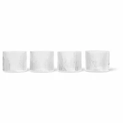 Ferm Living Art De La Table|Verres Ripple bas - Set de 4