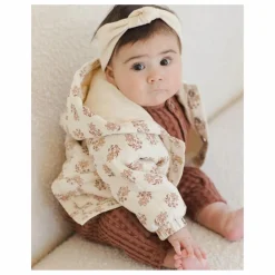 Enfant Quincy Mae Manteaux, Blousons|Manteaux, Blousons, Pilotes|Veste à Capuche Fleurie Gaze de Coton Bio |