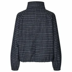 Lollys Laundry Veste Carreaux Mae | Bleu nuit Discount