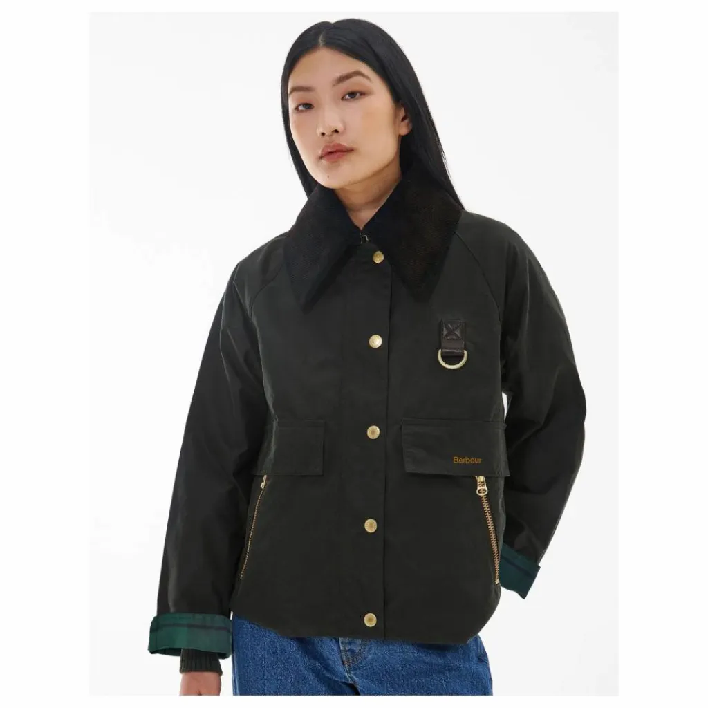 Barbour Veste Catton Cirée | Noir Sale