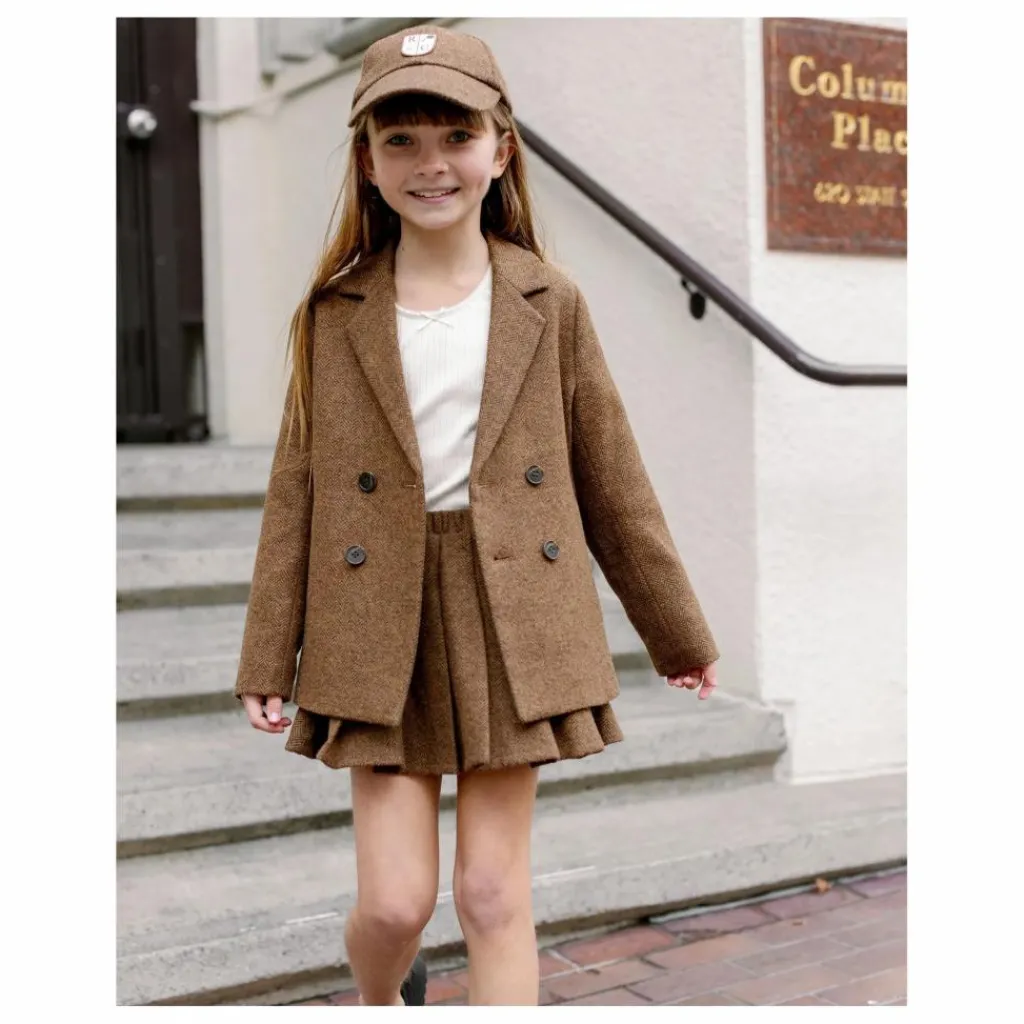 Rylee + Cru Veste Croisée Mini | Tabac Clearance