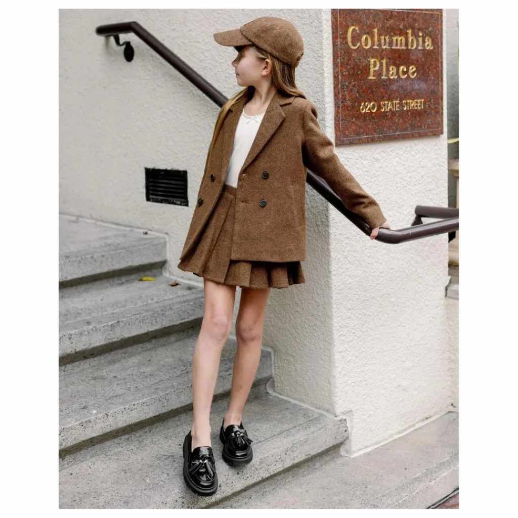 Rylee + Cru Veste Croisée Mini | Tabac Clearance