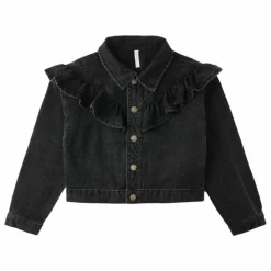 Rylee + Cru Veste Denim | Denim noir Discount