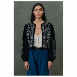 Louise Misha Veste Duras Velours - Collection Femme | Noir Discount