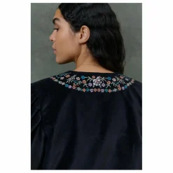 Louise Misha Veste Duras Velours - Collection Femme | Noir Discount