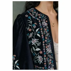 Louise Misha Veste Duras Velours - Collection Femme | Noir Discount