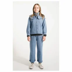 Piupiuchick Veste en Jean Col Claudine Cœurs | Bleu Clair
