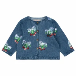 Konges Sløjd Veste en Jean Sequins Magot Coton Bio | Bleu Discount