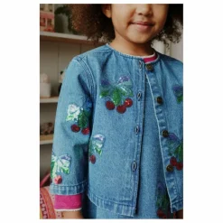 Konges Sløjd Veste en Jean Sequins Magot Coton Bio | Bleu Discount