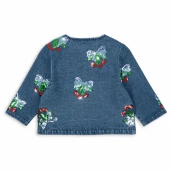 Konges Sløjd Veste en Jean Sequins Magot Coton Bio | Bleu Discount