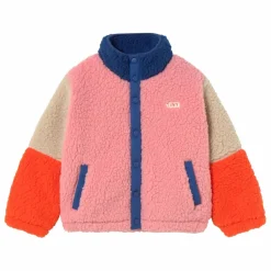 Enfant Tinycottons Veste Façon Sherpa Colorblock |