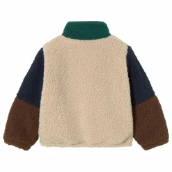 Tinycottons Veste Façon Sherpa Colorblock | Beige