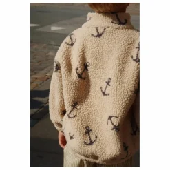 Enfant Konges Sløjd Manteaux, Blousons|Manteaux, Blousons|Veste Façon Sherpa Jody Ancres Fibres Recyclées |