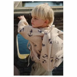 Enfant Konges Sløjd Manteaux, Blousons|Manteaux, Blousons|Veste Façon Sherpa Jody Ancres Fibres Recyclées |