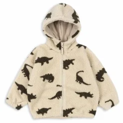 Online Konges Sløjd Veste Façon Sherpa Jody Dinosaures Fibres Recyclées | Vert kaki