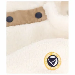 Petit Bateau Veste Façon Sherpa Poches Contrastées | Ecru Clearance