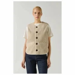 Soeur Veste Fusil Façon Fourrure | Ecru Discount