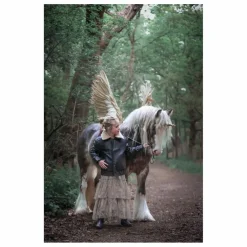 Online Fille Garçon Veste Hold Ya Horses Col Sherpa Cuir | Marron foncé