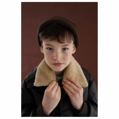 Online Fille Garçon Veste Hold Ya Horses Col Sherpa Cuir | Marron foncé