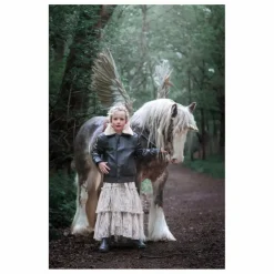 Online Fille Garçon Veste Hold Ya Horses Col Sherpa Cuir | Marron foncé