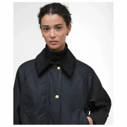 Barbour Veste Longue Beadnell Cirée | Noir
