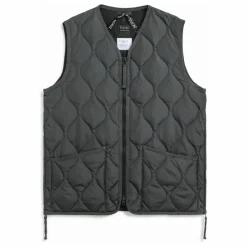 Taion Veste Militaire Sans Manche Unisexe Col V | Charbon Clearance