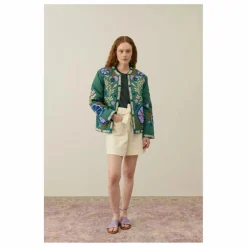 Louise Misha Veste Nelie Coton Bio - Collection Femme | Vert Hot