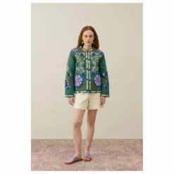 Louise Misha Veste Nelie Coton Bio - Collection Femme | Vert Hot