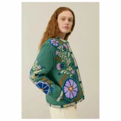 Louise Misha Veste Nelie Coton Bio - Collection Femme | Vert Hot