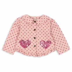 Enfant Konges Sløjd Veste Nola Cœurs Coton Bio |