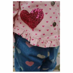 Enfant Konges Sløjd Veste Nola Cœurs Coton Bio |