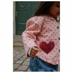 Enfant Konges Sløjd Veste Nola Cœurs Coton Bio |