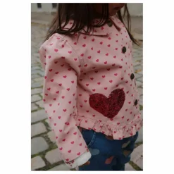 Enfant Konges Sløjd Veste Nola Cœurs Coton Bio |