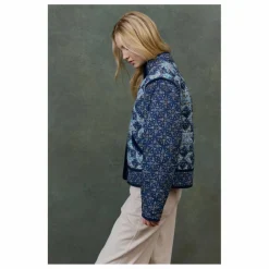 Louise Misha Veste Omotayo Midnight Star Patchwork Coton Bio - Collection Femme | Bleu Online