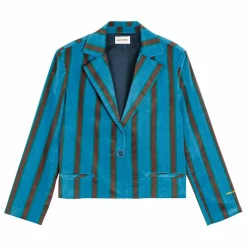 Bobo Choses Veste Rayée Velours - Collection Femme | Bleu marine Sale