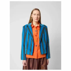 Bobo Choses Veste Rayée Velours - Collection Femme | Bleu marine Sale