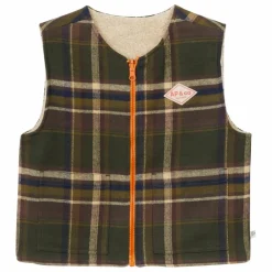 Arsène et Les Pipelettes Veste Réversible Giacomo Sherpa | Vert forêt