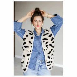 Best Alwero Veste Sans Manches Alpen Guépard - Collection Adulte | Beige