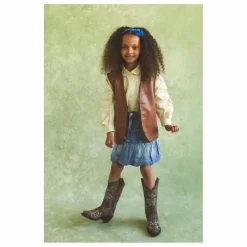 Enfant Fille Garçon Veste Sans Manches Can't Touch This Cuir Nappa |