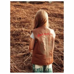 Enfant Fille Garçon Veste Sans Manches Can't Touch This Cuir Nappa |
