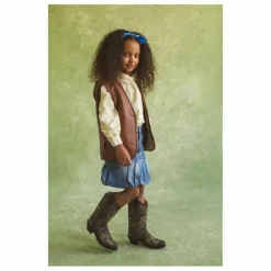 Enfant Fille Garçon Veste Sans Manches Can't Touch This Cuir Nappa |