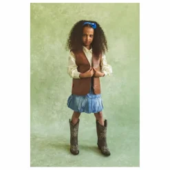 Enfant Fille Garçon Veste Sans Manches Can't Touch This Cuir Nappa |
