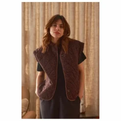 Femme Marlot Paris Veste Sans Manches Charlie Léopard Double Gaze de Coton - Collection Femme |