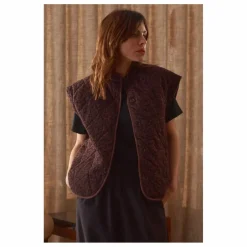 Femme Marlot Paris Veste Sans Manches Charlie Léopard Double Gaze de Coton - Collection Femme |