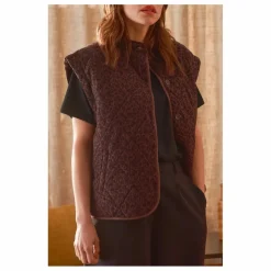 Femme Marlot Paris Veste Sans Manches Charlie Léopard Double Gaze de Coton - Collection Femme |