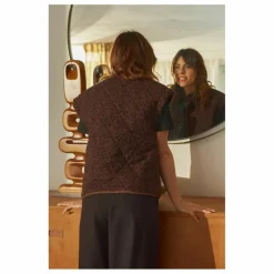 Femme Marlot Paris Veste Sans Manches Charlie Léopard Double Gaze de Coton - Collection Femme |