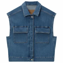 Pomandère Veste Sans Manches Denim | Bleu New